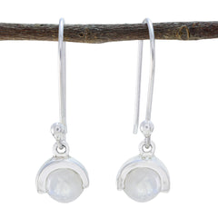 Riyo Mooie 925 Sterling Zilveren Oorbel Voor Vrouwen Regenboog Maansteen Oorbel Bezel Setting Witte Oorbel Dangle Earring