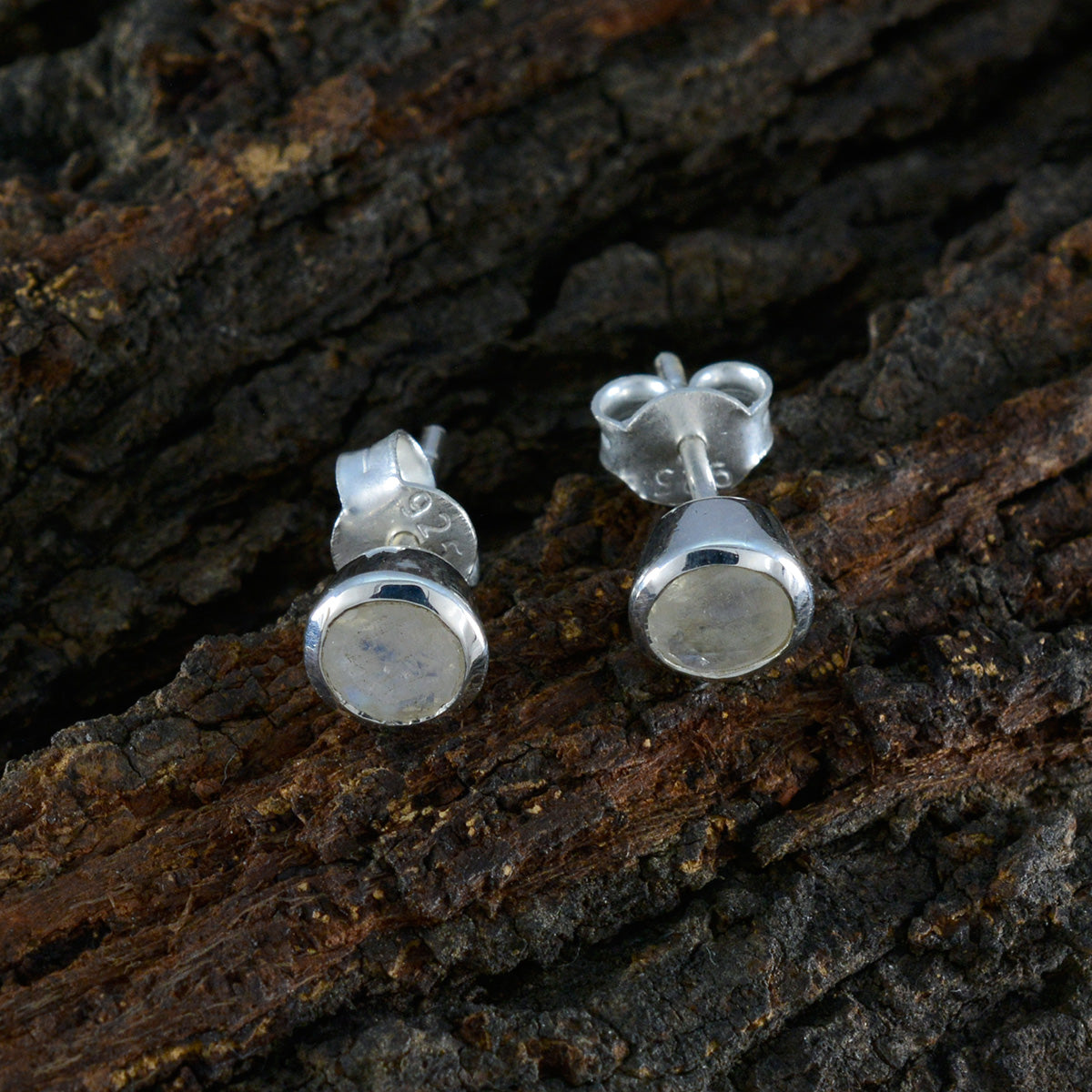 riyo drop-dead underbara sterling silver örhänge för dam regnbåge månsten örhänge infattning vit örhänge örhänge
