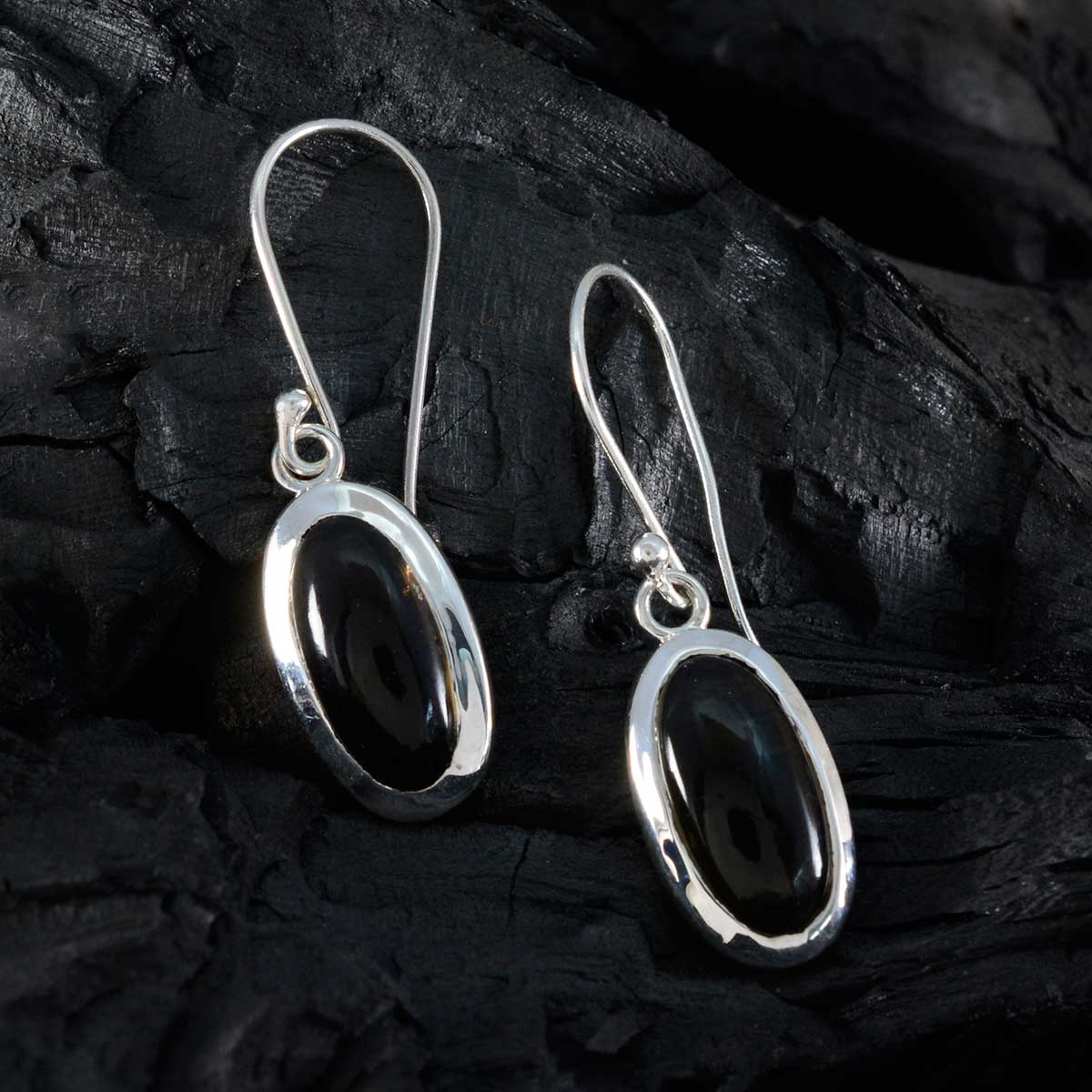 Riyo Delightful Sterling Silver Earring For Girl Smoky Quartz Earring Bezel Setting Brown Earring Dangle Earring
