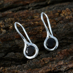 Riyo Charming Sterling Silver Earring For Women Smoky Quartz Earring Bezel Setting Brown Earring Dangle Earring