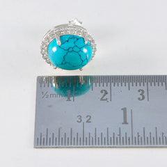 Riyo Prachtige 925 Sterling Zilveren Oorbel Voor Demoiselle Turquoise Oorbel Bezel Setting Multi Earring Stud Earring