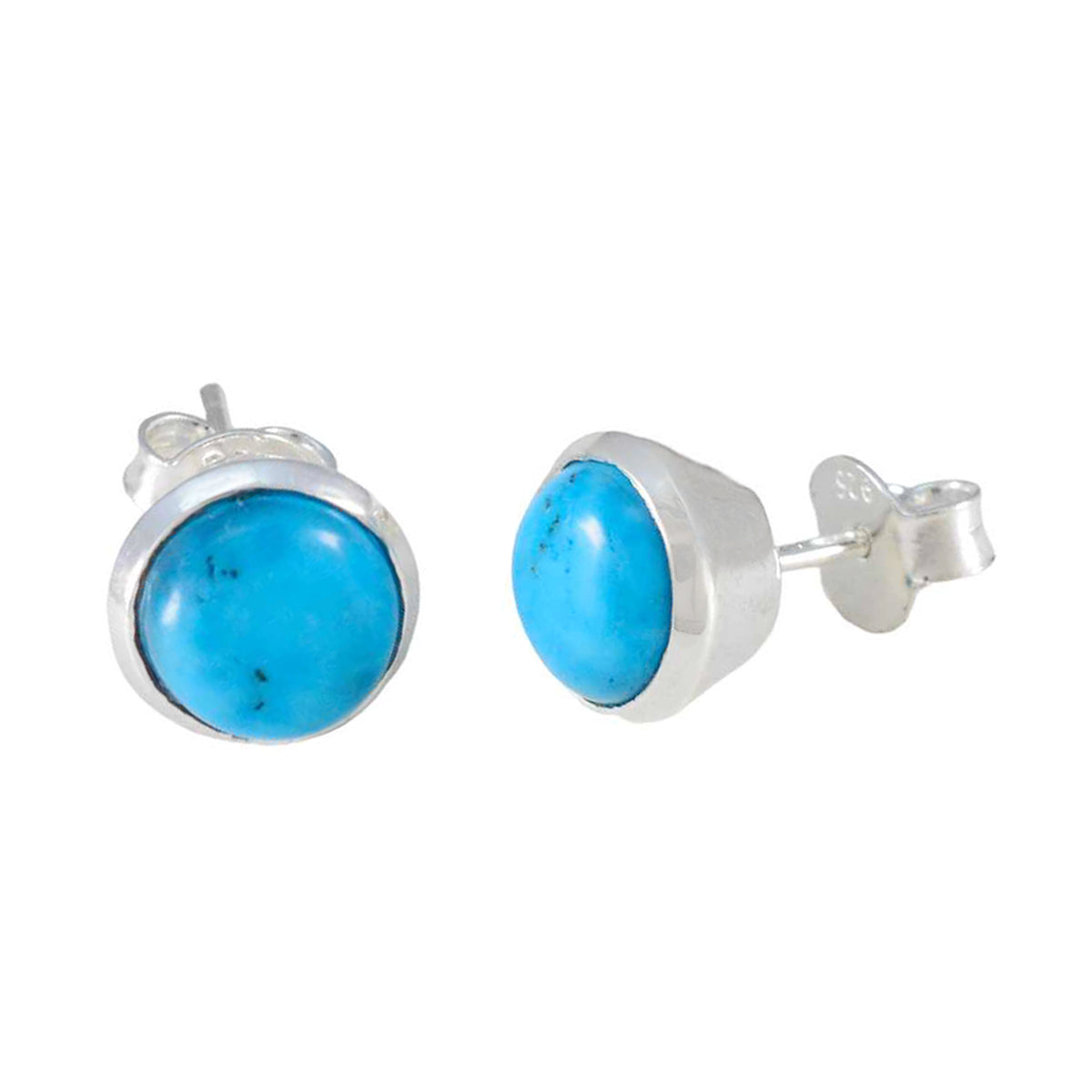 Riyo Aansprekende 925 Sterling Zilveren Oorbel Voor Vrouwelijke Turquoise Oorbel Bezel Setting Multi Earring Stud Earring