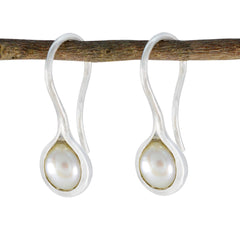 riyo delizioso orecchino in argento sterling 925 per damigella orecchino di perla con castone orecchino bianco orecchino pendente