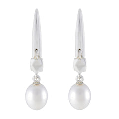 riyo decorativo orecchino in argento sterling 925 per damigella orecchino di perla con castone orecchino bianco ciondola l'orecchino