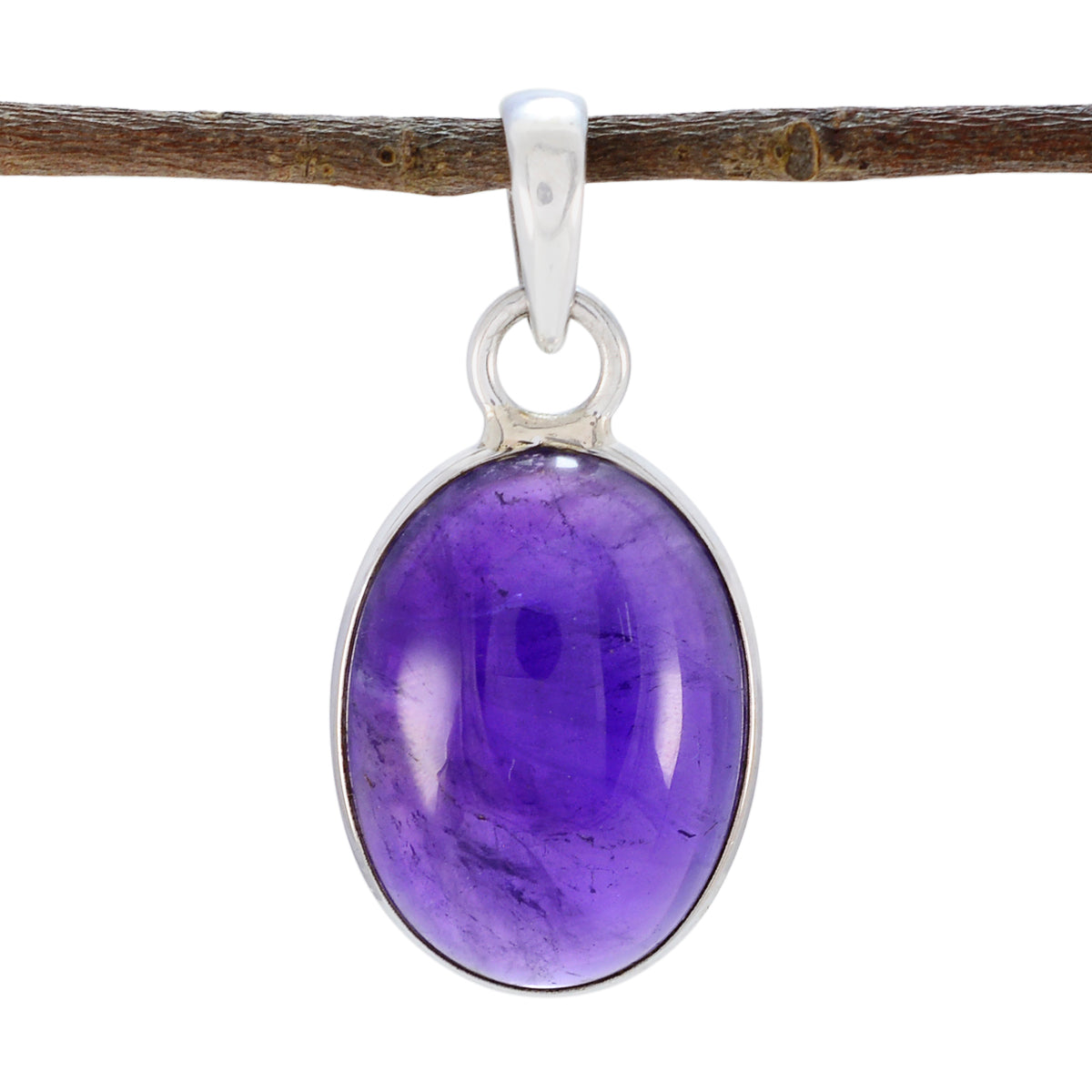 Riyo superbes pierres précieuses ovale cabochon violet améthyste pendentif en argent cadeau pour fiançailles