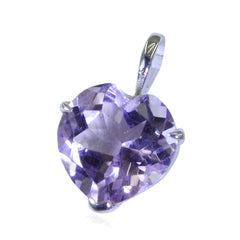 Riyo Prachtige edelstenen hart gefacetteerde paarse amethist massief zilveren hanger cadeau voor Paaszondag