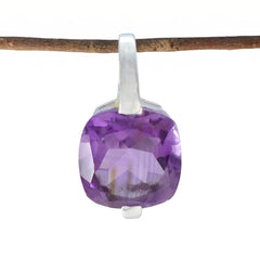 Riyo belle pierre précieuse ovale à facettes améthyste violette pendentif en argent sterling 937 cadeau d'anniversaire