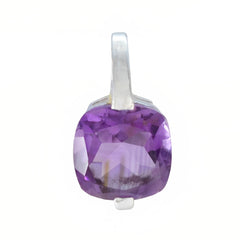 Riyo Nice Gemstone Oval Faceted Purple Amethyst 937 Sterling Silver Pendant Gift For Birthday