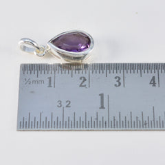 Riyo mooie edelstenen peer gefacetteerde paarse amethist zilveren hanger cadeau voor vrouw