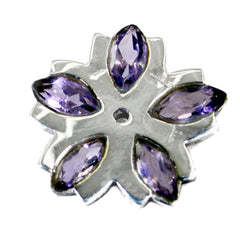 Riyo – pendentif en argent sterling 1048, pierre précieuse envoûtante, marquise, améthyste violette à facettes, cadeau pour petite amie