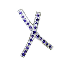 Riyo – pendentif rond en argent sterling 1109, améthyste violette à facettes, pierres précieuses savoureuses, cadeau d'anniversaire