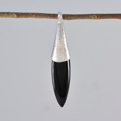 riyo spunky драгоценный камень маркиза кабошон черный черный оникс серебряный кулон подарок для ручной работы