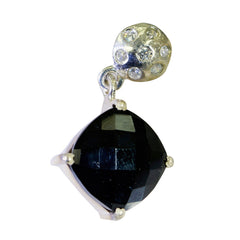 riyo pierres décoratives coussin damier noir onyx noir pendentif en argent massif cadeau pour le vendredi saint