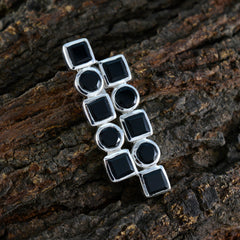Riyo prachtige edelsteen multi-facet zwart zwart onyx sterling zilveren hanger cadeau voor Kerstmis
