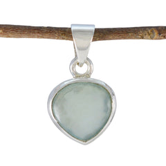 Riyo – pendentif en argent et calcédoine bleue, pierres précieuses exquises, cabochon en forme de cœur, cadeau pour sœur