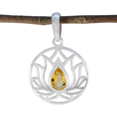 Серебряный кулон riyo с потрясающим драгоценным камнем, грушей, ограненным желтым цитрином, подарок для друга
