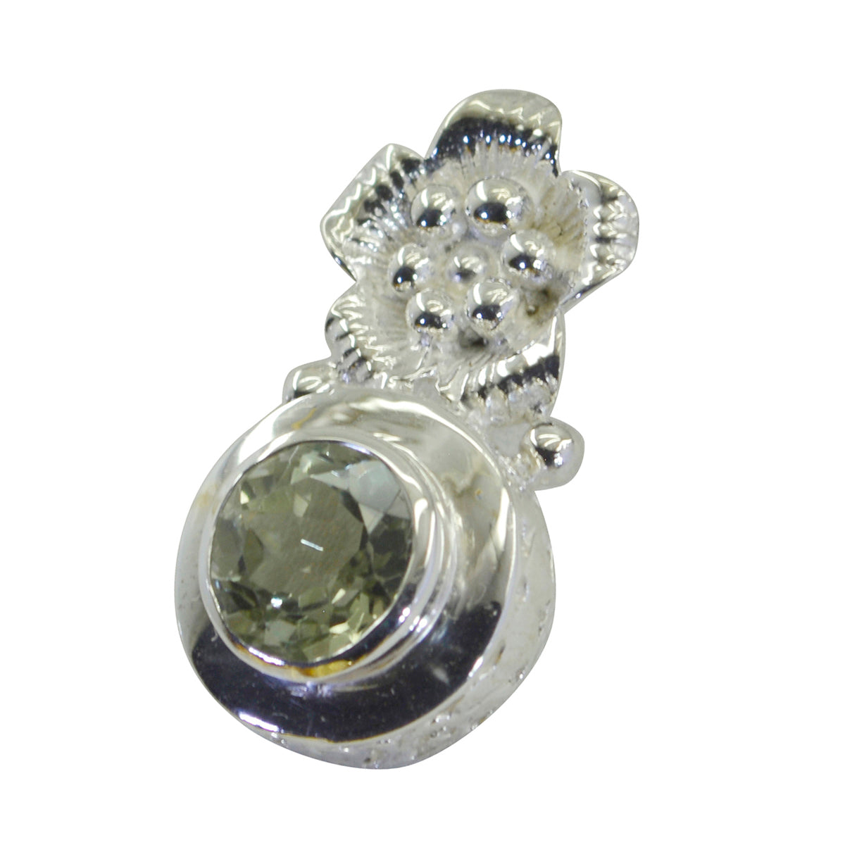 riyo engageant pierre précieuse ronde à facettes vert améthyste 952 pendentif en argent sterling cadeau pour petite amie