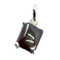 Riyo hot gems octágono cabujón rojo granate colgante de plata regalo para compromiso