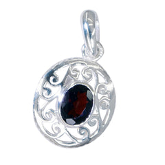 Riyo – pendentif ovale en argent sterling 1013, pierre précieuse gracieuse, grenat rouge à facettes, cadeau d'anniversaire