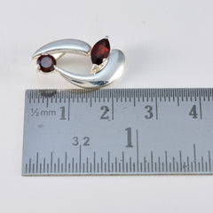 Riyo Aesthetic Gemstone Multi Faceted Red Garnet 1049 Sterling Silver Pendant Gift For Birthday