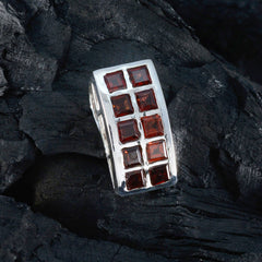 riyo splendida pietra preziosa quadrata sfaccettata granato rosso ciondolo in argento sterling 1059 regalo per la festa degli insegnanti