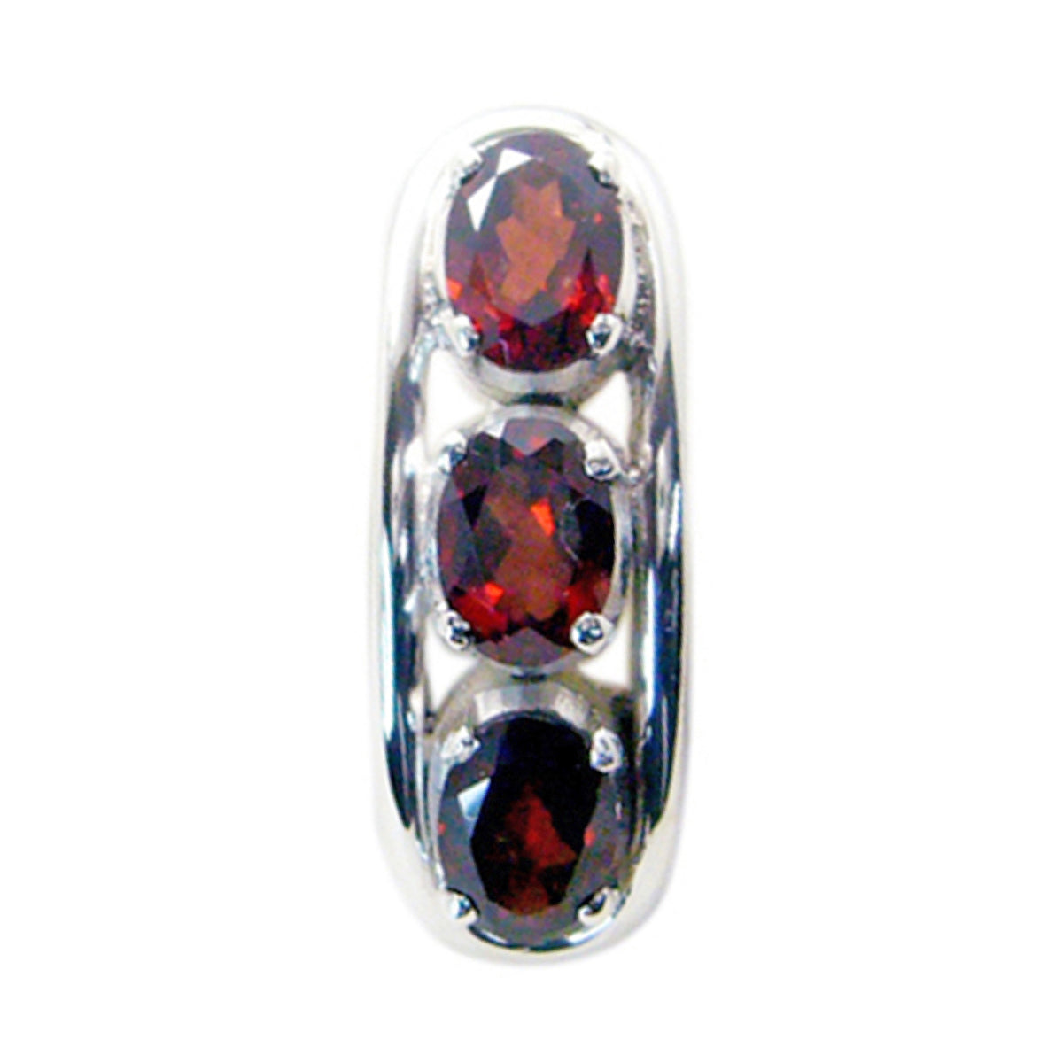 Riyo deslumbrante piedra preciosa ovalada facetada granate rojo colgante de plata de ley 1070 regalo para el Viernes Santo
