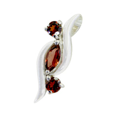 Riyo Irresistible Gems Multi Faceted Red Garnet Silver Pendant Gift For Sister