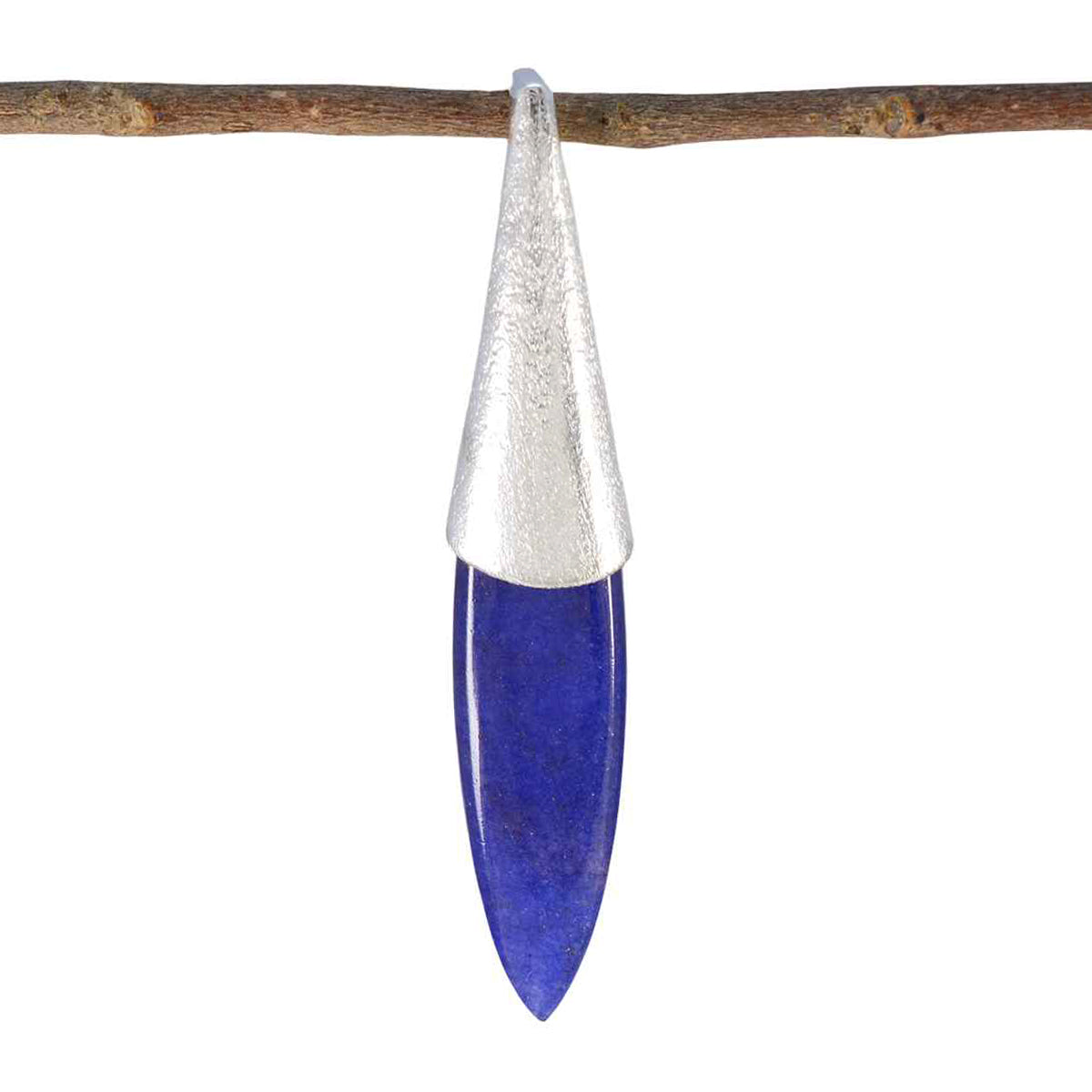 riyo avvenente pietra preziosa marchesa cabochon blu zaffiro indiano ciondolo in argento sterling 936 regalo per la fidanzata