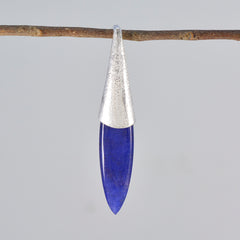 riyo avvenente pietra preziosa marchesa cabochon blu zaffiro indiano ciondolo in argento sterling 936 regalo per la fidanzata