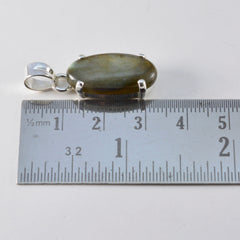 riyo irrésistible pierre précieuse ovale cabochon gris labradorite pendentif en argent sterling cadeau pour noël