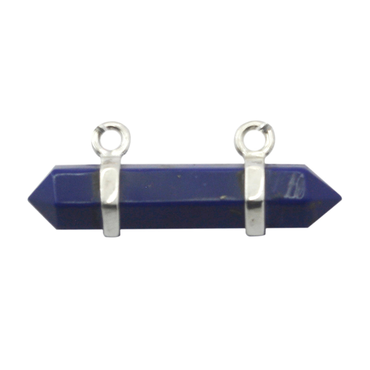 Riyo Bonny Gemstone Fancy Faceted Nevy Blue Lapis Lazuli Sterling Silver Pendant Gift For Handmade