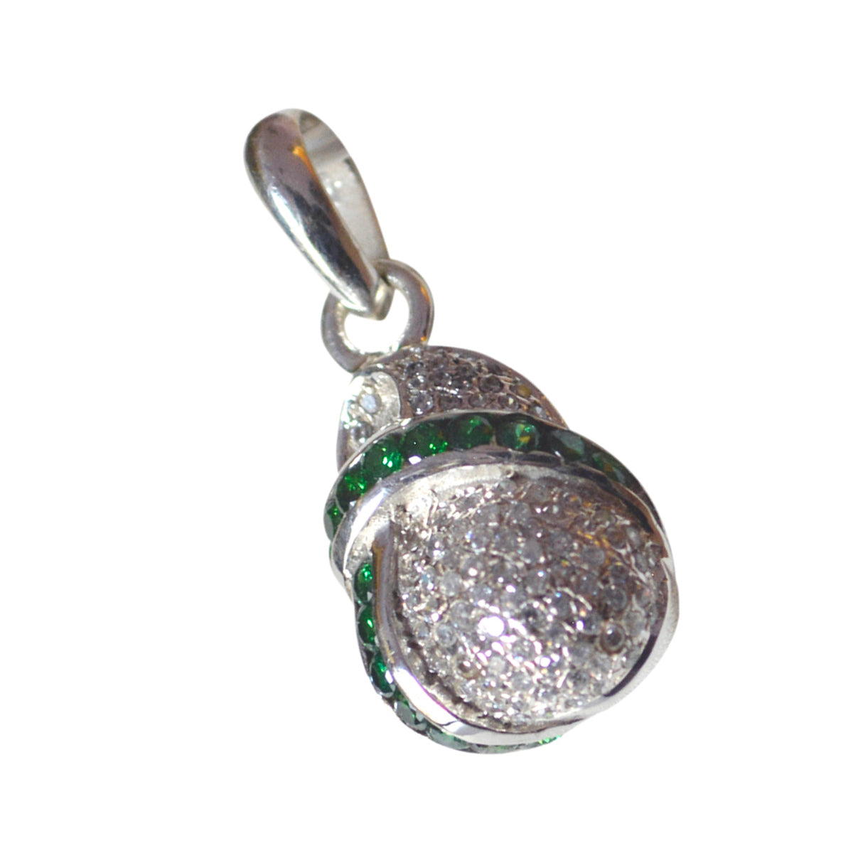 Riyo Heavenly Gems Round Faceted Multi Color Multi Stone Silver Pendant Gift For Boxing Day