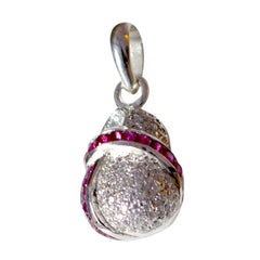 Riyo Atemberaubender Edelstein-Anhänger, rund, facettiert, mehrfarbig, mit mehreren Steinen, aus massivem Silber, Geschenk für Ostersonntag
