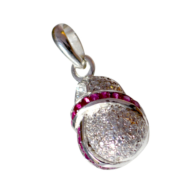 Riyo Stunning Gems Round Faceted Multi Color Multi Stone Solid Silver Pendant Gift For Easter Sunday