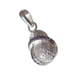 riyo glamorös ädelsten rund facetterad flerfärgad multi sten 1118 sterling silver hänge present till långfredag