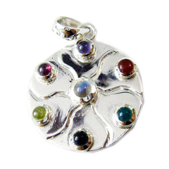 riyo декоративные драгоценные камни, круглый кабошон, разноцветный, разноцветный, из твердого серебра, кулон, подарок на Пасху, воскресенье