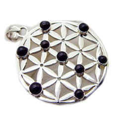 Riyo Drop Gemstone Round Cabochon Multi Color Multi Stone Sterling Silver Pendant Gift For Handmade