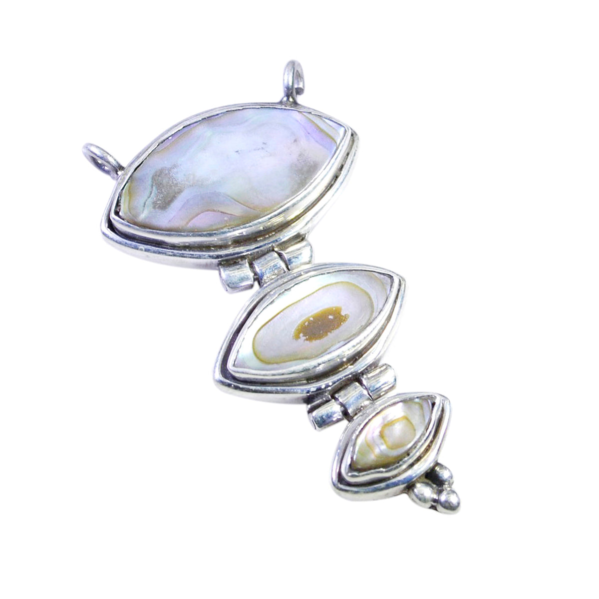 riyo lockande ädelsten marquise facetterad flerfärgad multi sten 1209 sterling silver hänge present till födelsedag