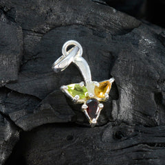 riyo gemme fantasiose ciondolo in argento con pietre multicolori sfaccettate a pera, regalo per la sorella