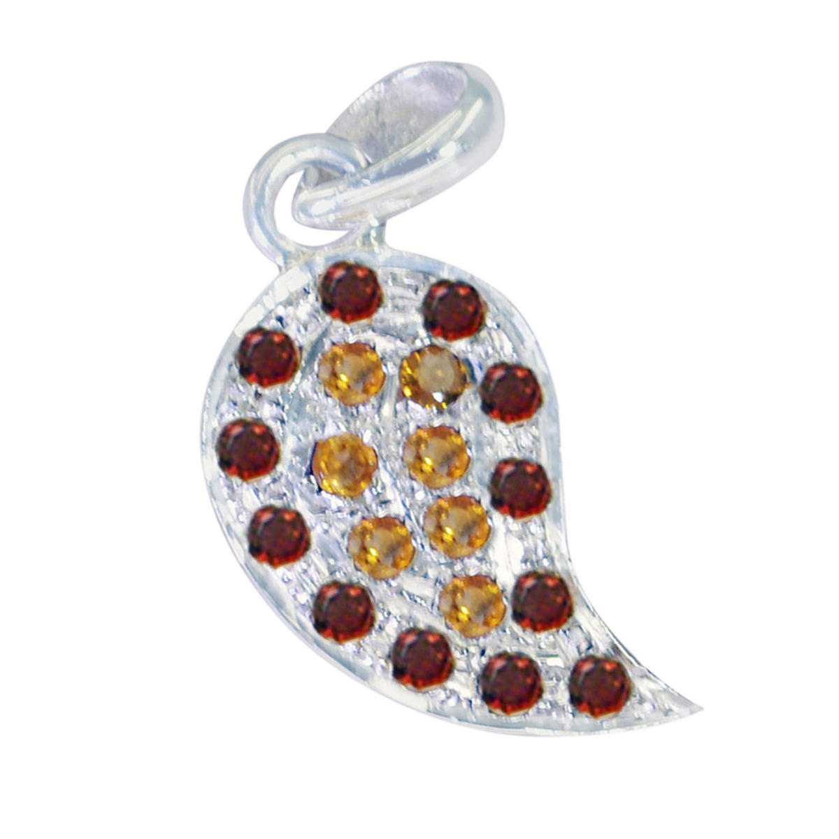 riyo hot gemstone round faceted multi color multi stone sterling silver pendant gift for friend