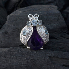 Riyo Hot Gemstone Multi Faceted Multi Color Multi Stone 1144 Sterling Silver Pendant Gift For Girlfriend