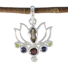 Riyo Easy Gems Multi Facet Multi Color Multi Stone Solid Silver Hanger Cadeau voor bruiloft