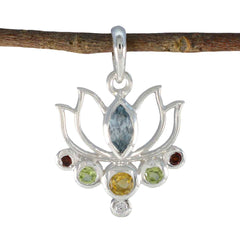 Riyo Good Gems Multi Facet Multi Color Multi Stone Solid Silver Hanger Cadeau voor bruiloft