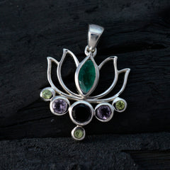 Riyo Bewitching Gems Silberanhänger mit mehreren Facetten, mehreren Farben und mehreren Steinen, Geschenk für Schwester