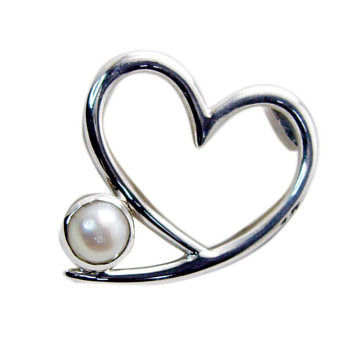 Riyo beauteous gems cabujón redondo perla blanca colgante de plata regalo para esposa