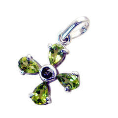 Riyo Beaut Gems peer gefacetteerde groene peridot zilveren hanger cadeau voor verloving
