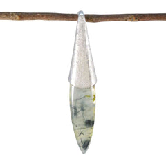 riyo naturliga ädelstenar marquise cabochon grön prehnit silver hänge present för förlovning