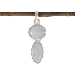 riyo drop gems multi cabochon blanc arc-en-ciel pierre de lune pendentif en argent massif cadeau pour le dimanche de pâques
