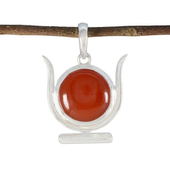 Riyo superbe pierre précieuse ronde cabochon rouge onyx rouge 965 pendentif en argent sterling cadeau pour anniversaire