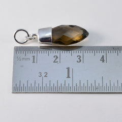 Серебряный кулон riyo drop с драгоценными камнями маркизы в клетку, коричневый дымчатый кварц, подарок для друга